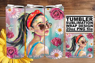 Elegant tumbler wrap, enhance your creative projects! , Woman Sublimation afrosvg 