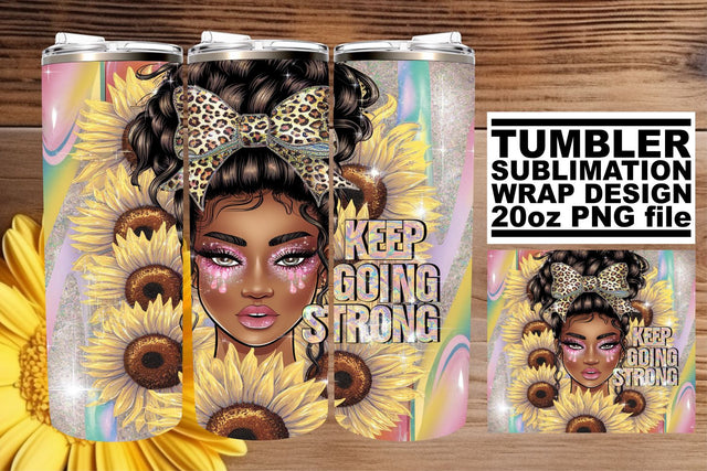 Elegant tumbler wrap, ideal for personalized projects! , Afro Woman Sublimation afrosvg 