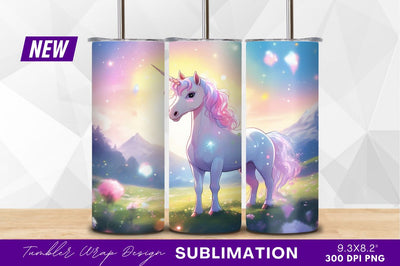 Elegant unicorn in dreamy pastel landscape Sublimation Regulrcrative 