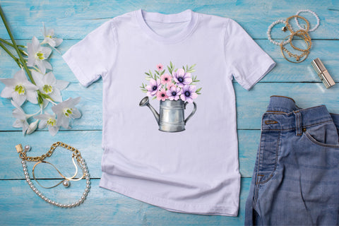 Elegant Watercolor Floral Vase Clipart Collection, PNG, Flowers in Vase Clip Art, Floral Bundle, Watercolor Flower Vase Clipart Sublimation FloridPrintables 