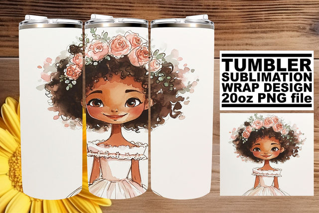 Elegant Watercolor Wedding Tumbler Wrap: Love Blossom 20oz Sublimation afrosvg 