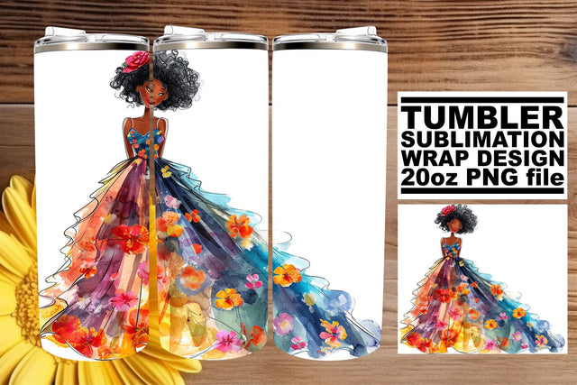 Elegant Watercolor Wedding Tumbler Wrap: Love Blossom 20oz Sublimation afrosvg 