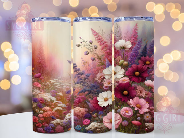 Elegant Watercolor Wildflower Tumbler, Wildflower Tumbler, Seamless Flower Wrap, Rustic Wildflower Wrap, Elegant Watercolor Wrap, Sublimation Design, Trendy Gift Idea Sublimation SvggirlplusArt 