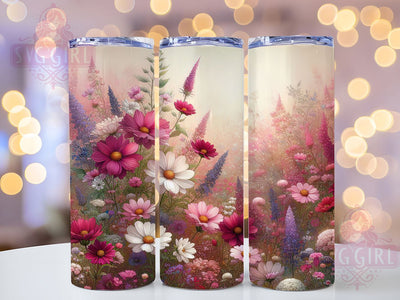 Elegant Watercolor Wildflower Tumbler, Wildflower Tumbler, Seamless Flower Wrap, Rustic Wildflower Wrap, Elegant Watercolor Wrap, Sublimation Design, Trendy Gift Idea Sublimation SvggirlplusArt 