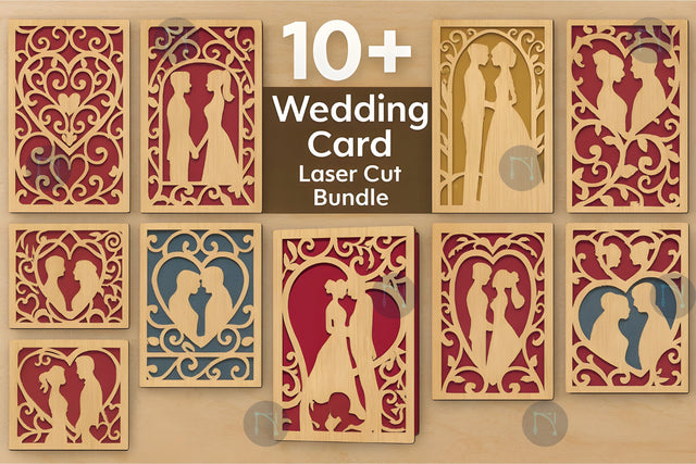 Elegant Wedding Card Laser Cut SVG Bundle SVG MD JOYNAL ABDIN 