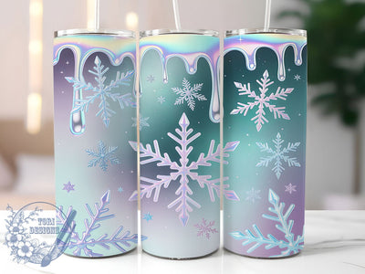 Elegant Winter Snowflake Tumbler, Glitter Snowflake Wrap, Christmas Sparkle Sublimation, Festive Frost Cup, 20Oz Skinny Tumbler Wrap, Shiny Holiday Mug, Elegant Snow Design Sublimation ToriDesigns 
