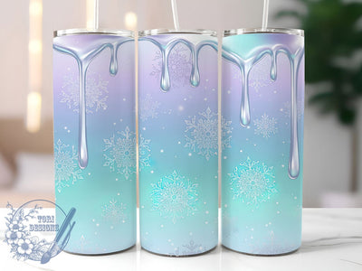Elegant Winter Snowflake Tumbler, Glitter Snowflake Wrap, Christmas Sparkle Sublimation, Festive Frost Cup, 20Oz Skinny Tumbler Wrap, Shiny Holiday Mug, Elegant Snow Design Sublimation ToriDesigns 