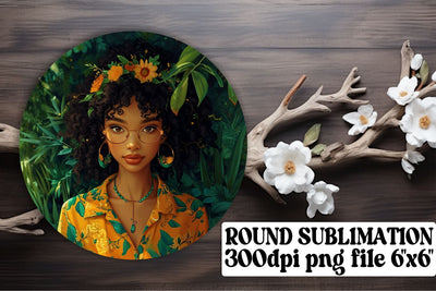 Elegant Women Portrait Sublimation Art Sublimation afrosvg 