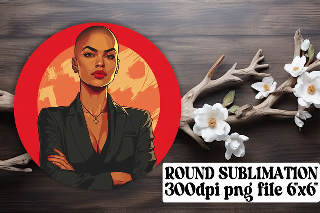 Elegant Women Portrait Sublimation Art Sublimation afrosvg 