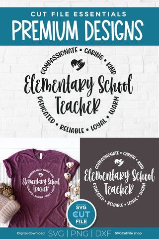 Elementary school teacher svg unisex design SVG SVG Cut File 