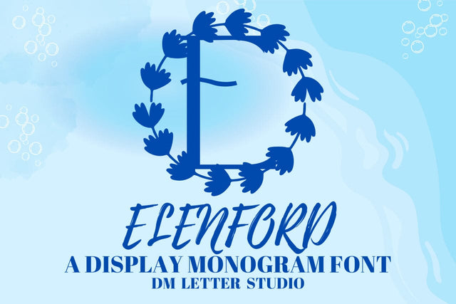 Elenford Monogram Font Font Dm Letter Studio 