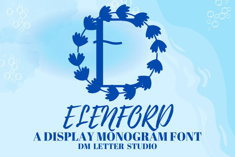 Elenford Monogram Font Font Dm Letter Studio 
