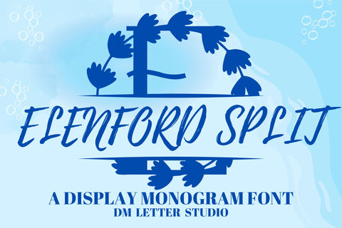 Elenford Split Monogram Font Font Dm Letter Studio 