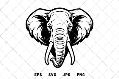 Elephant Mascot Graphics - JPG, SVG, PNG, EPS - Digital Download with Commercial License for Cricut, Silhouette, Scan N Cut Crafting SVG Loveleen Kaur 