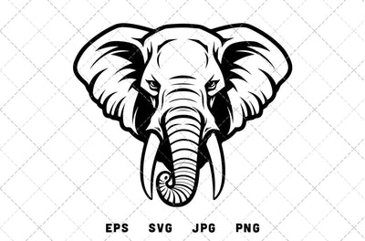 Elephant Mascot Graphics - JPG, SVG, PNG, EPS - Digital Download with Commercial License for Cricut, Silhouette, Scan N Cut Crafting SVG Loveleen Kaur 