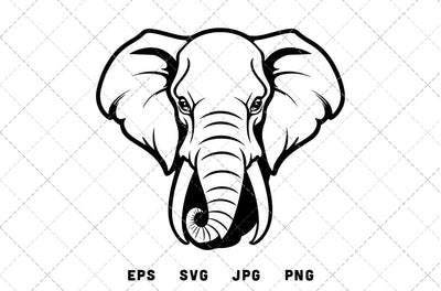 Elephant Mascot Graphics - JPG, SVG, PNG, EPS - Digital Download with Commercial License for Cricut, Silhouette, Scan N Cut Crafting SVG Loveleen Kaur 