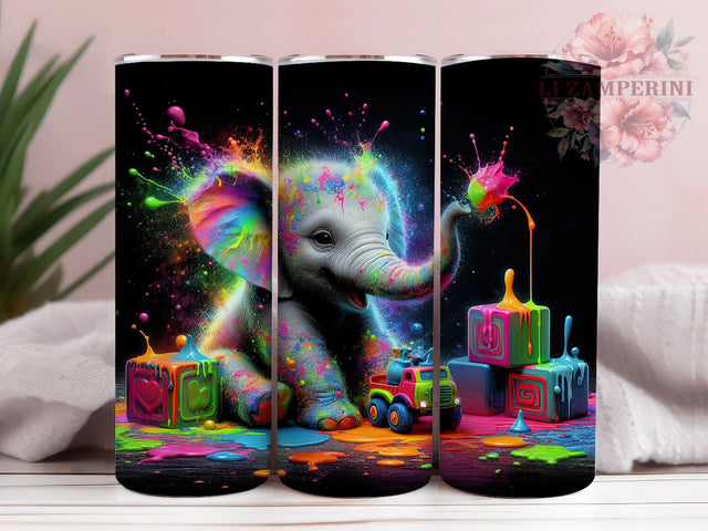 Elephant Pachyderm Wildlife Tumbler, Pachyderm Art Design, 20oz Tumbler Sublimation, Majestic Elephant Print, Wildlife Animal Aesthetic, Safari Lover Gift, Boho Elephant Decor Sublimation Li Zamperini 