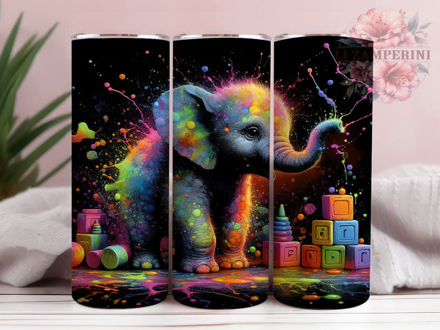 Elephant Pachyderm Wildlife Tumbler, Pachyderm Art Design, 20oz Tumbler Sublimation, Majestic Elephant Print, Wildlife Animal Aesthetic, Safari Lover Gift, Boho Elephant Decor Sublimation Li Zamperini 