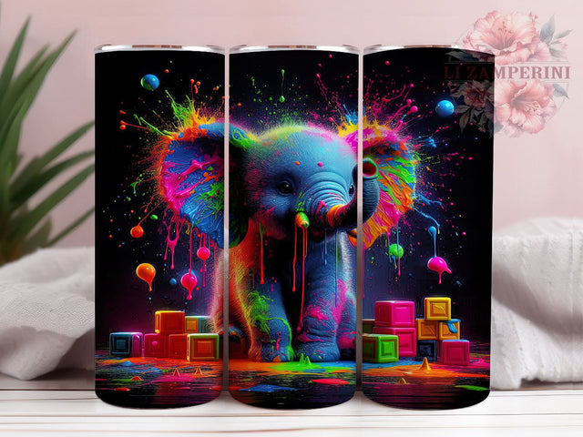 Elephant Pachyderm Wildlife Tumbler, Pachyderm Art Design, 20oz Tumbler Sublimation, Majestic Elephant Print, Wildlife Animal Aesthetic, Safari Lover Gift, Boho Elephant Decor Sublimation Li Zamperini 