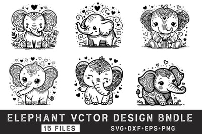 Elephant SVG Bundle SVG Rupkotha 