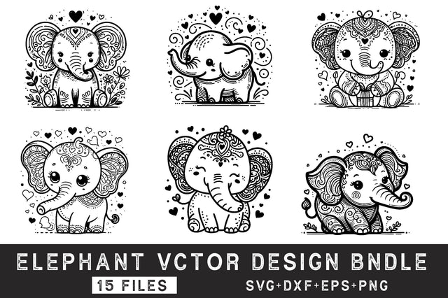 Elephant SVG Bundle SVG Rupkotha 