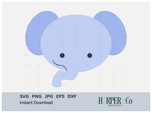 Elephant SVG PNG Cut EPS File SVG HarperNCo 