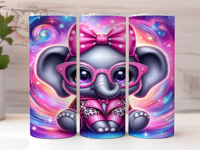Elephant Tumbler, Cute Animal Design, Safari Drinkware, 20oz Tumbler, Sublimation Wrap, Unique Gifts, Baby Shower Gifts Sublimation Lara' s Designs 