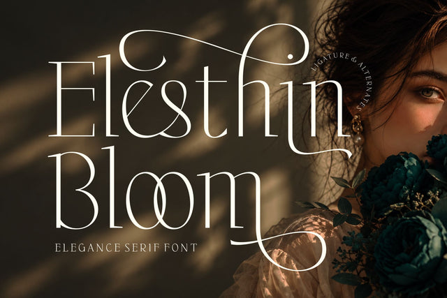 Elesthin Bloom - Elegance Display Serif Font Font Mozzatype 