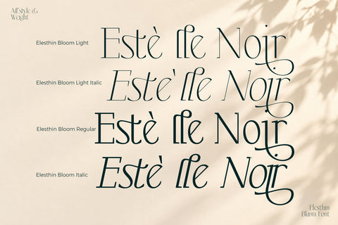 Elesthin Bloom - Elegance Display Serif Font Font Mozzatype 