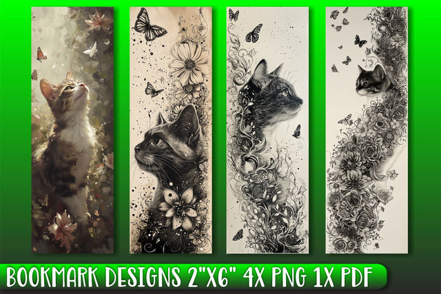 Elevate Reading with Cat-Inspired Bookmarks Sublimation afrosvg 
