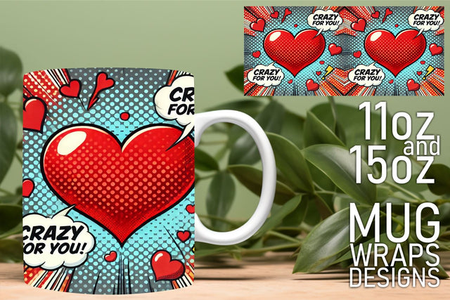 Elevate your crafting, vibrant mug wraps for every occasion! , 3D Heart Sublimation HoodArtCraft 