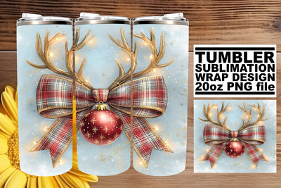 elevate your creative flair! , High-resolution tumbler wrap, Christmas Bow Sublimation afrosvg 
