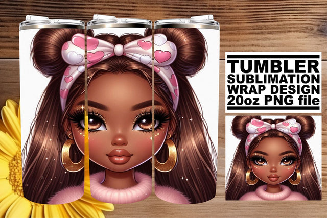 elevate your creative flair! , High-resolution tumbler wrap, Love Girl Sublimation afrosvg 