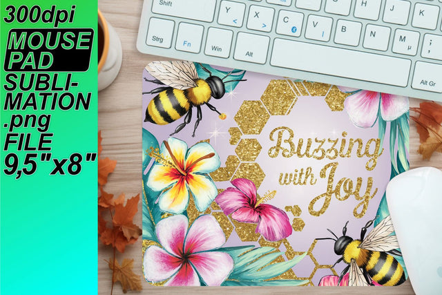 elevate your decor! , Unique sublimation designs for mouse mats, Bee Sublimation HoodArtCraft 