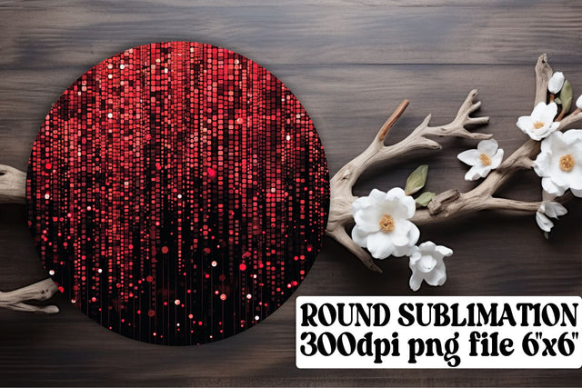 Elevate Your Decor with Red Glitter Designs Sublimation afrosvg 