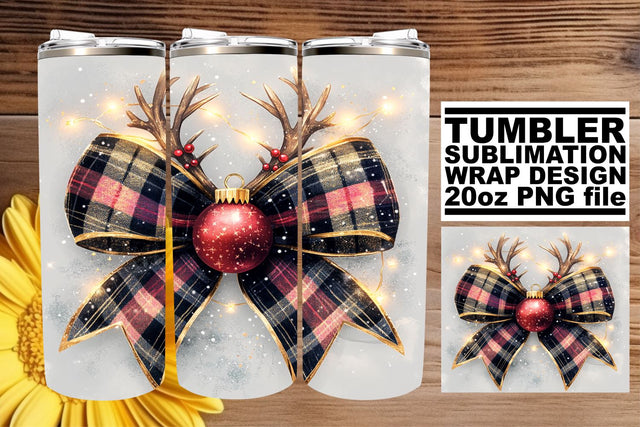 elevate your design experience! , Unique tumbler wrap, Christmas Bow Sublimation afrosvg 