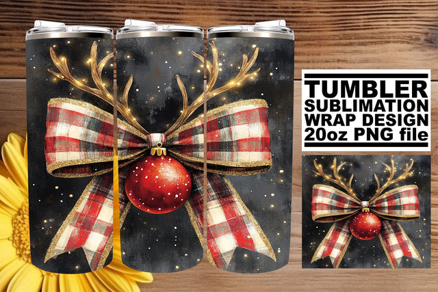 elevate your drinkware collection! , Unique designs tumbler wrap, Christmas Bow Sublimation afrosvg 