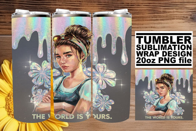 elevate your drinkware! , High-resolution tumbler wrap, Woman Sublimation afrosvg 
