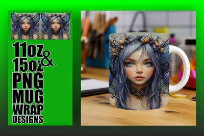 elevate your mug artistry! , High-resolution PNG designs, Fairy Sublimation HoodArtCraft 