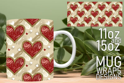 Elevate your mug artistry, stunning designs for sublimation! , Heart Sublimation HoodArtCraft 