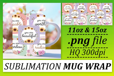 elevate your mug creations! , Artistic wrap designs, Quote Sublimation afrosvg 