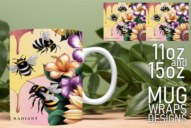 elevate your mug designs effortlessly! , Stunning templates, Bee Sublimation HoodArtCraft 