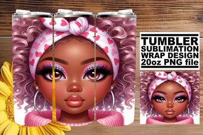 elevate your projects! , High-quality PNG tumbler wrap, Love Girl Sublimation afrosvg 