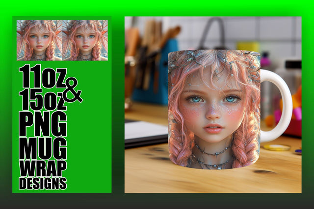 Elevate your projects, vibrant PNG designs for mugs! , Fairy Sublimation HoodArtCraft 