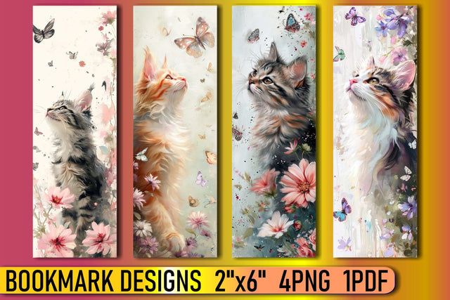 Elevate Your Reading with Cat Bookmarks Sublimation afrosvg 
