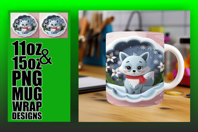 elevate your sublimation art! , Customizable mug wraps, 3D Xmas Sublimation HoodArtCraft 