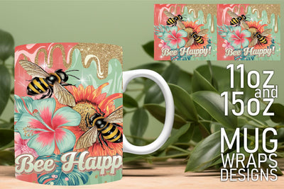 elevate your sublimation art! , Customizable mug wraps, Bee Sublimation HoodArtCraft 