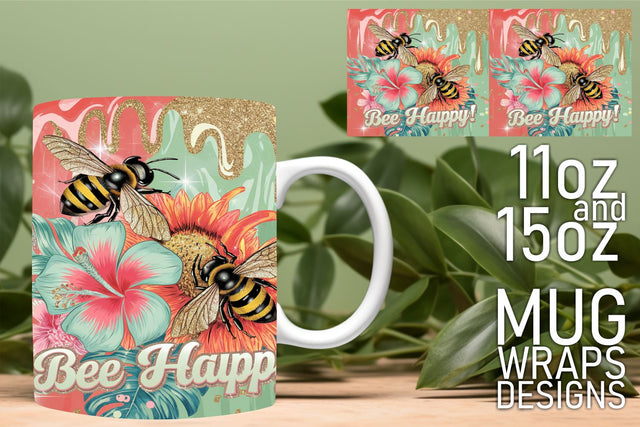 elevate your sublimation art! , Customizable mug wraps, Bee Sublimation HoodArtCraft 