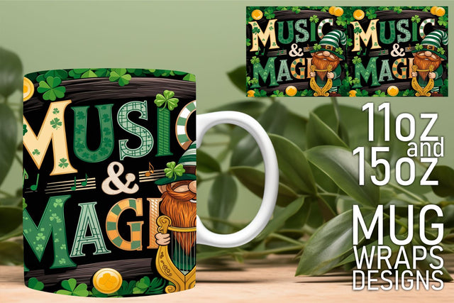 elevate your sublimation art! , Customizable mug wraps, St Patrick Sublimation HoodArtCraft 