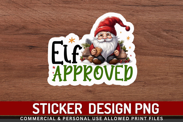 Elf approved Stickers Design Sublimation Regulrcrative 